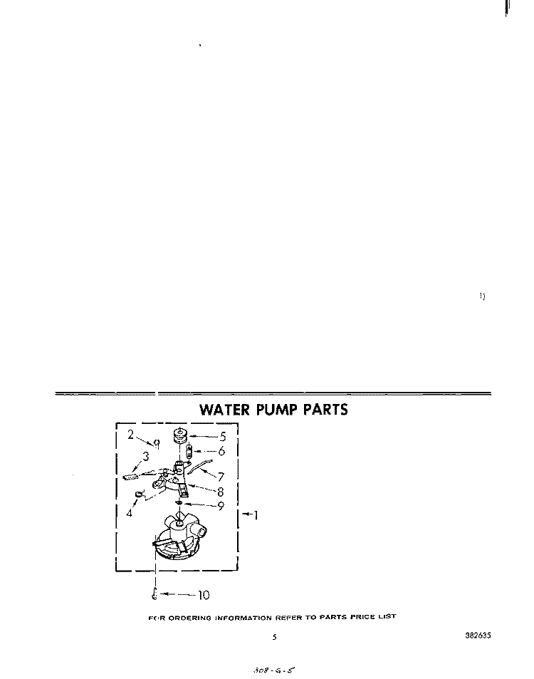 WATER PUMP Diagram and Parts List for LA6400XKW0  Whirlpool Washer