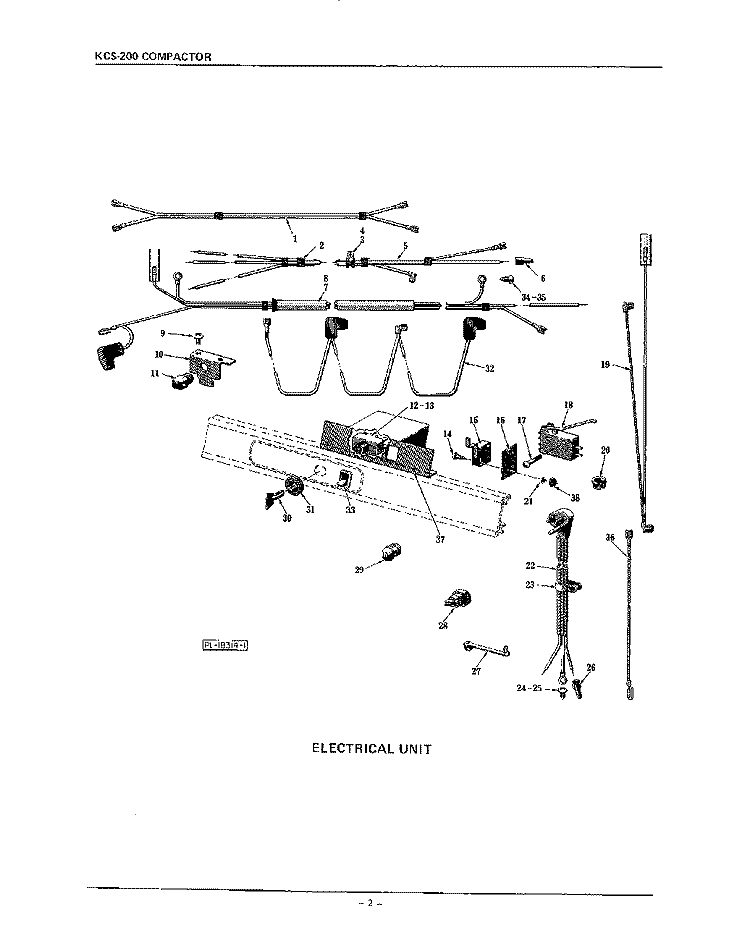 ELECTRICAL UNIT Diagram and Parts List for KCS200  KitchenAid Trash Compactor