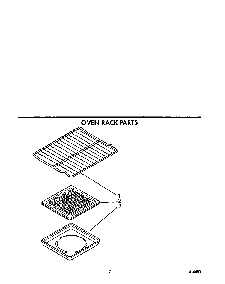 OVEN RACK, LIT/OPTIONAL Diagram and Parts List for SF385PEWW0  Whirlpool Range