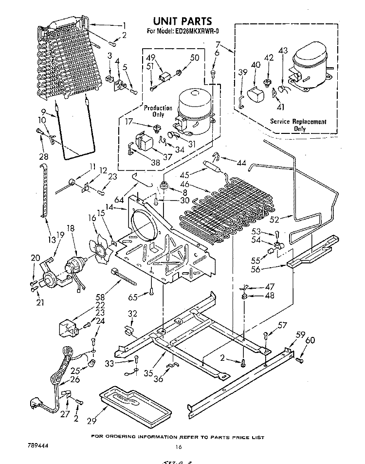 UNIT , NOT ILLUSTRATED AND OPTIONAL Diagram and Parts List for ED26MKXRWR0  Whirlpool Refrigerator