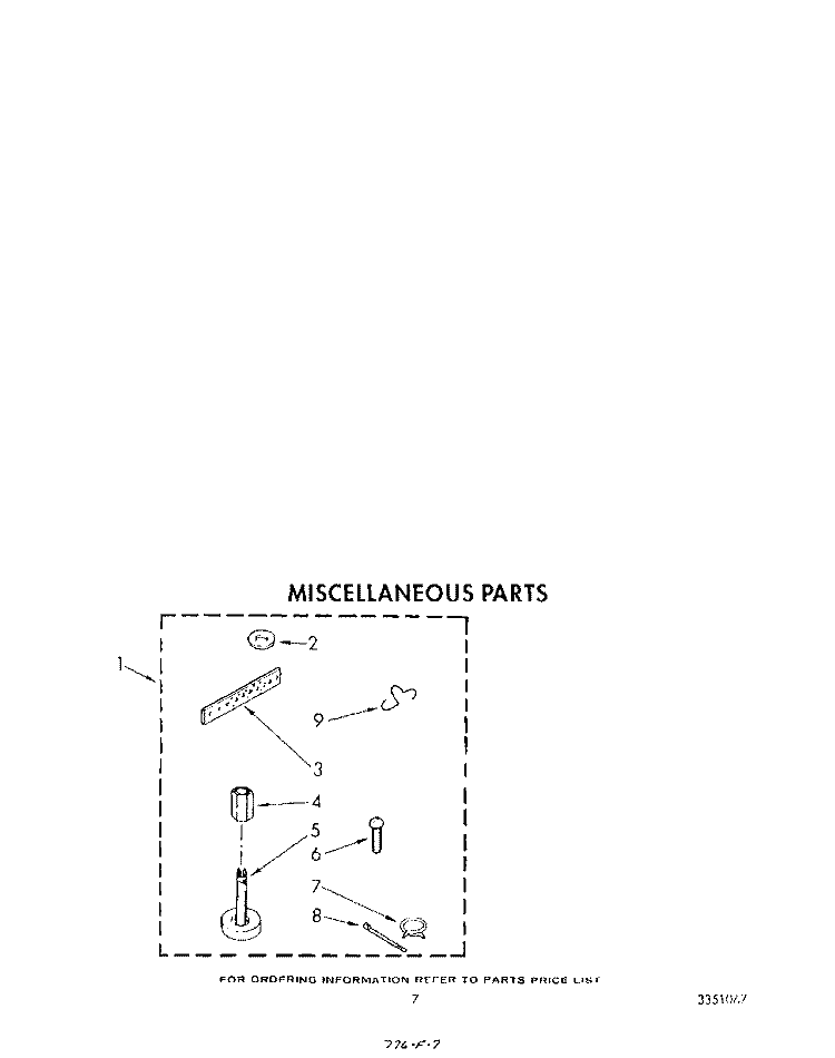 MISCELLANEOUS Diagram and Parts List for LA5430XTN0  Whirlpool Washer