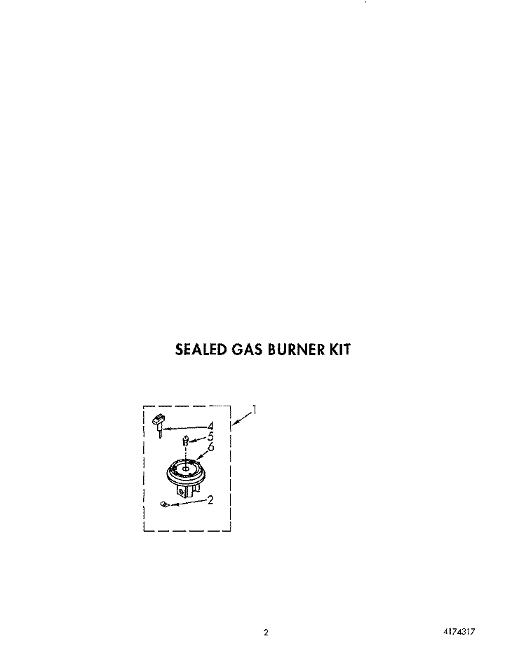 SEALED GAS BURNER KIT Diagram and Parts List for KGCT365ABL0  KitchenAid Cooktop