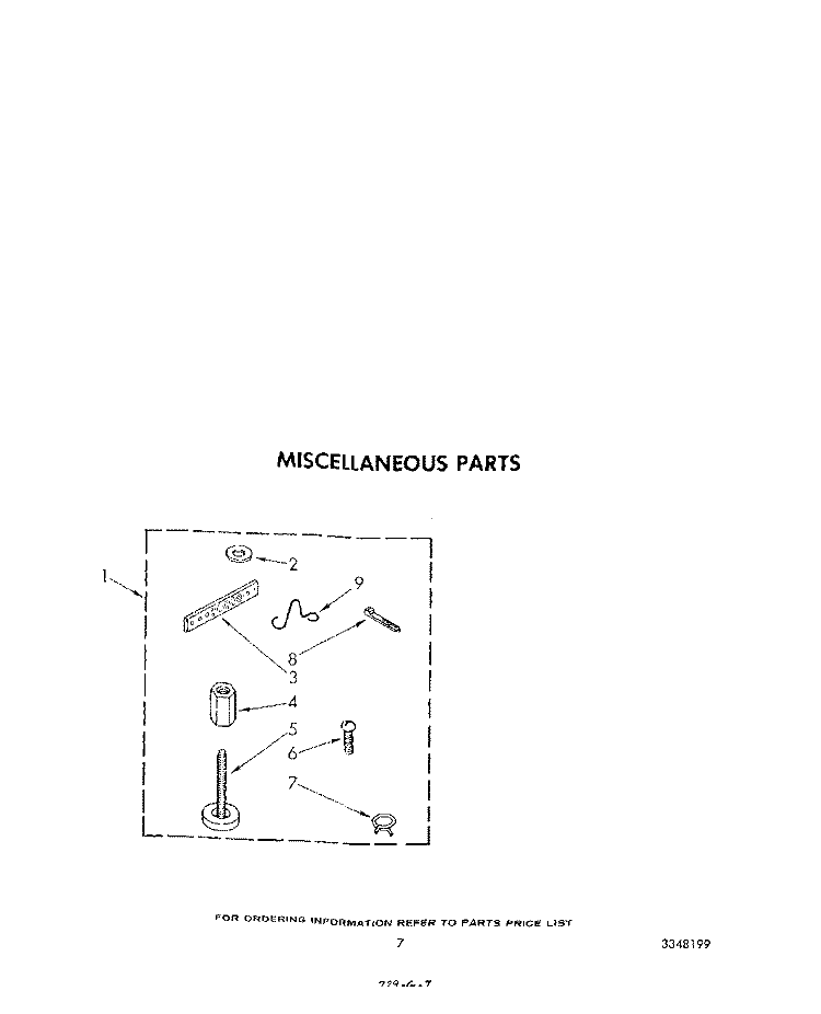 MISCELLANEOUS Diagram and Parts List for 3LA5580XSW1  Whirlpool Washer