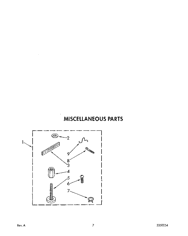 MISCELLANEOUS Diagram and Parts List for LA9500XTM0  Whirlpool Washer