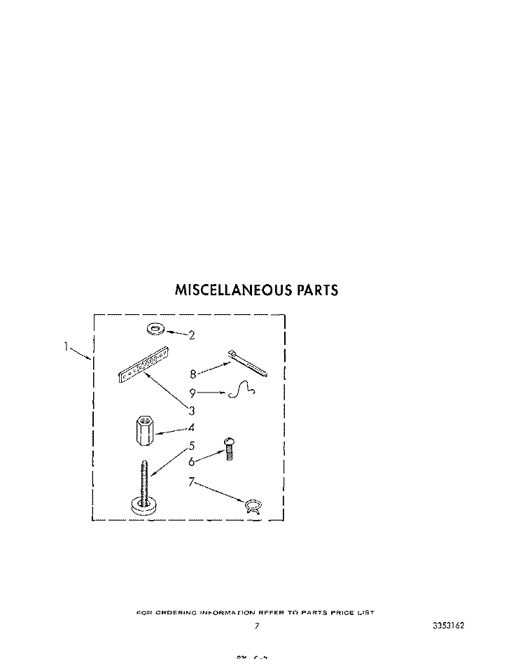 MISCELLANEOUS Diagram and Parts List for GLA5580XSF3  Whirlpool Washer