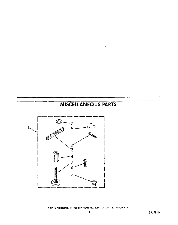 MISCELLANEOUS Diagram and Parts List for KAWE460WWH2  KitchenAid Washer