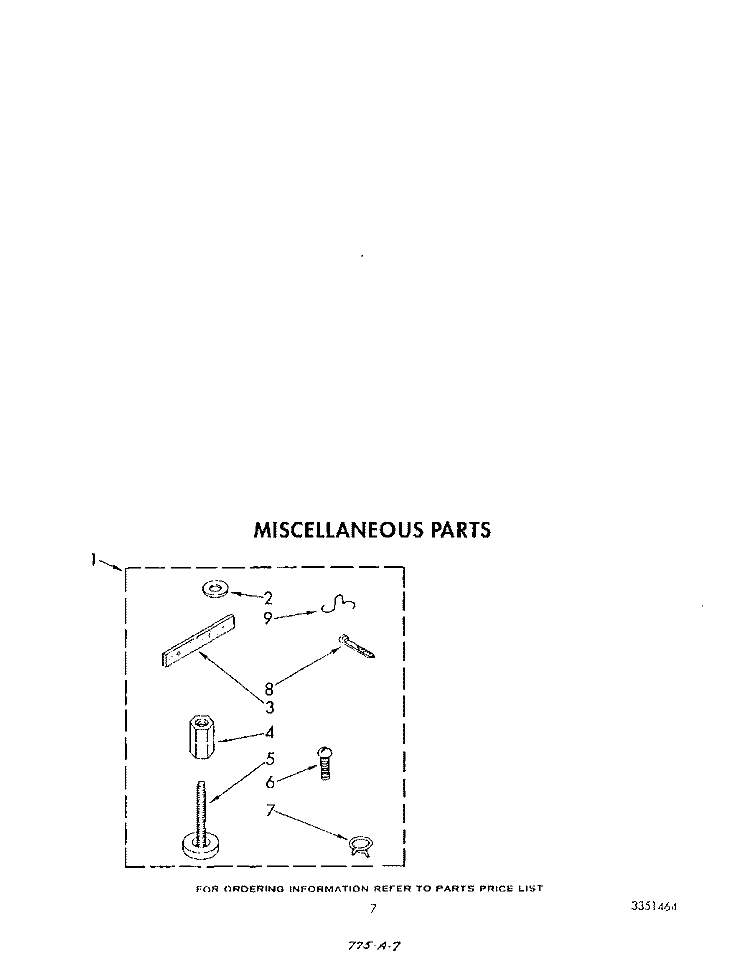 MISCELLANEOUS Diagram and Parts List for LA5530XTW0  Whirlpool Washer