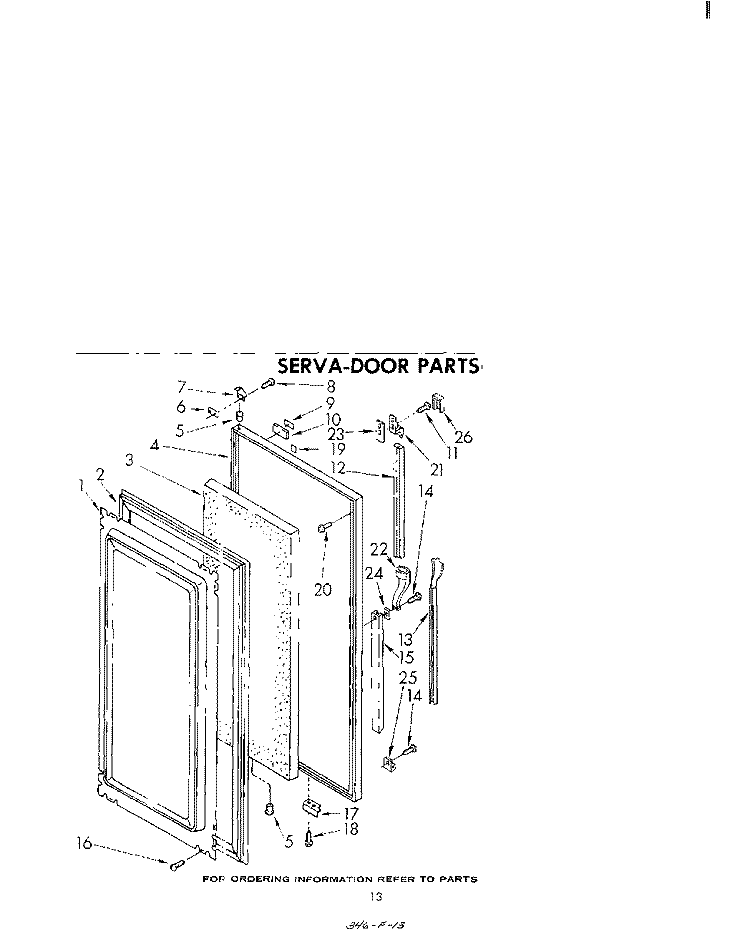 SERVA DOOR Diagram and Parts List for EHD261MMWR2  Whirlpool Refrigerator