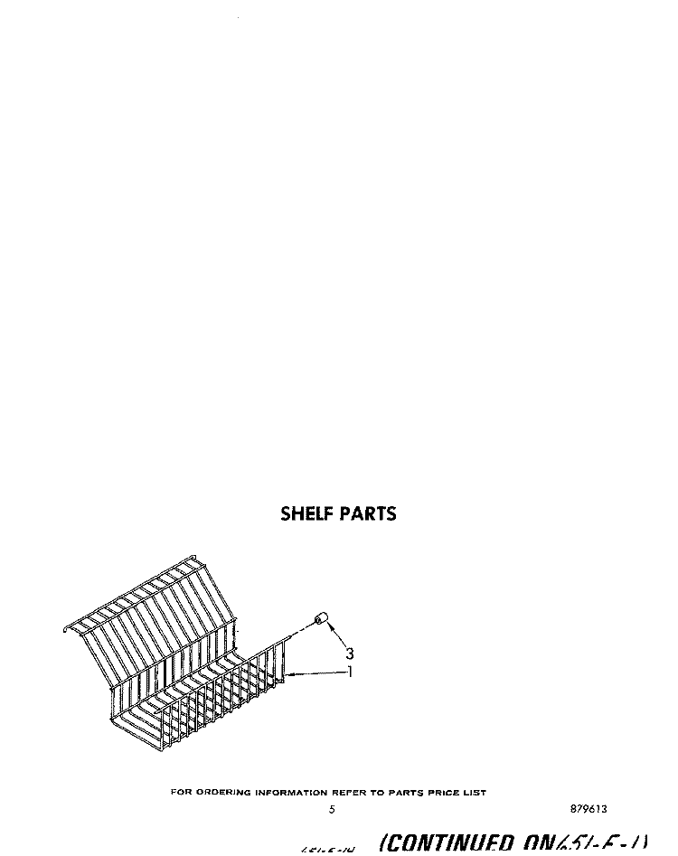 SHELF Diagram and Parts List for EV110CXSW00  Whirlpool Freezer