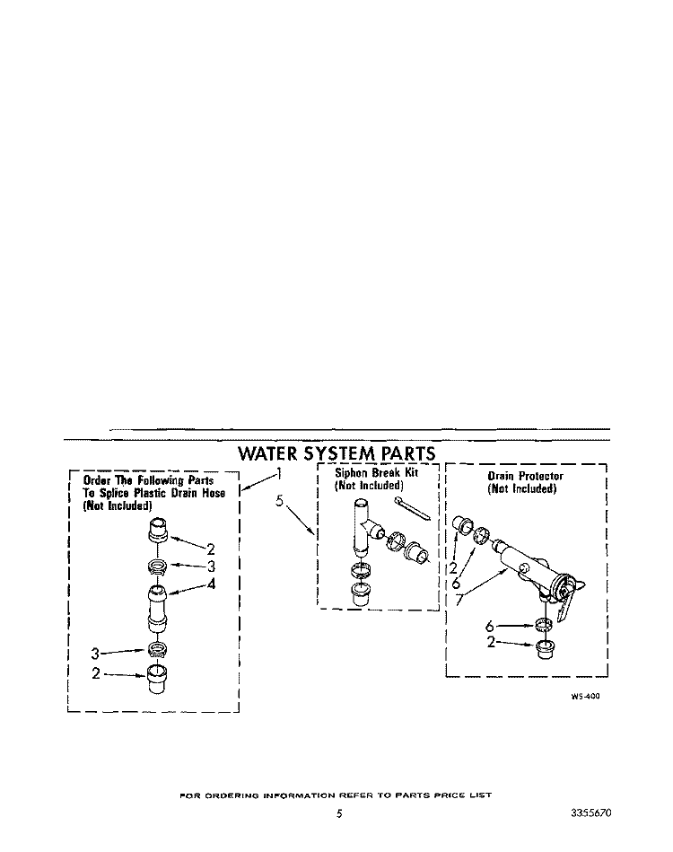 WATER SYSTEM Diagram and Parts List for LA5668XTF1  Whirlpool Washer