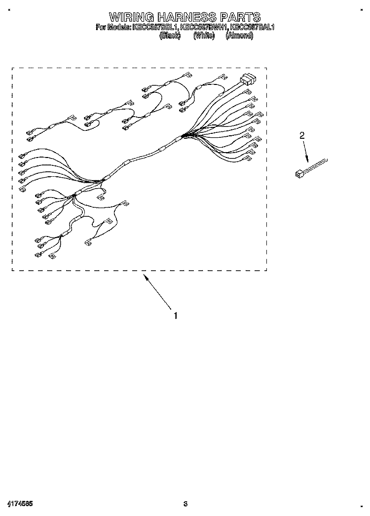 SECTION Diagram and Parts List for KECC567BBL1  KitchenAid Cooktop