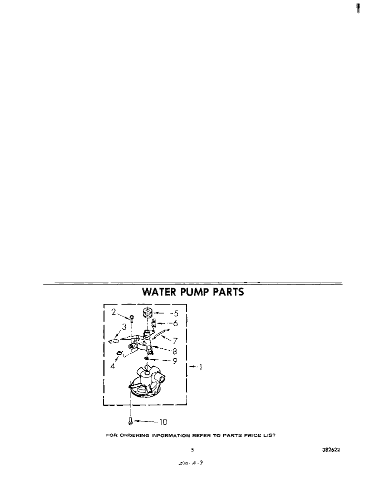 WATER PUMP Diagram and Parts List for LHA6400W2  Whirlpool Washer
