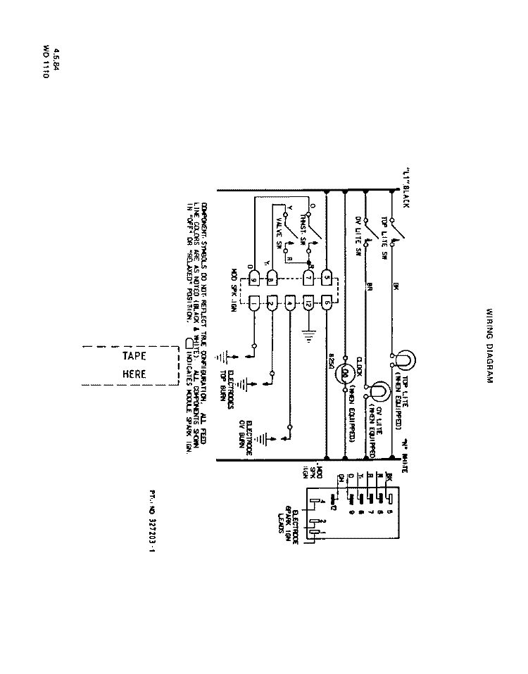 SECTION Diagram and Parts List for S6507X0  Roper Range