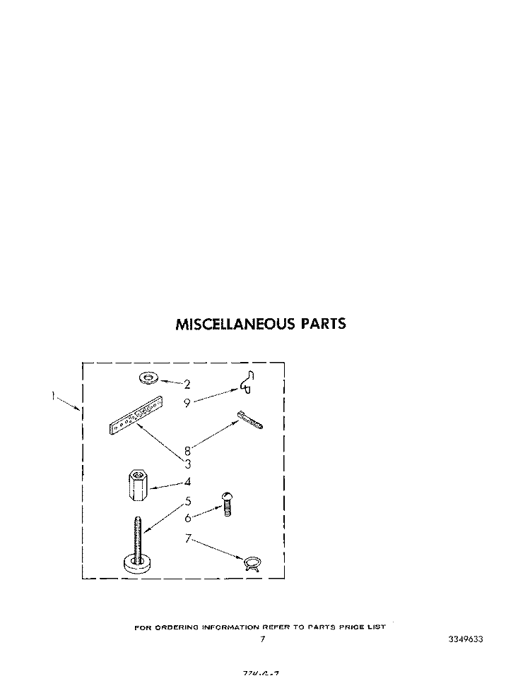 MISCELLANEOUS Diagram and Parts List for LA5580XSW2  Whirlpool Washer