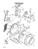 BULKHEAD Diagram and Parts List for CE2950XYN0  Whirlpool Dryer