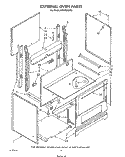 EXTERNAL OVEN Diagram and Parts List for RF010EXRW2  Whirlpool Range