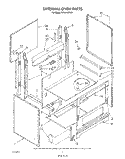 EXTERNAL OVEN Diagram and Parts List for RF3010XVW1  Whirlpool Range