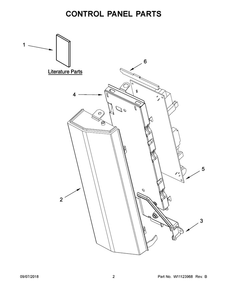 Control Panel Parts Diagram and Parts List for KMHP519ESS1  KitchenAid Microwave