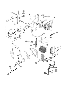 Upper Unit Parts Diagram and Parts List for KBLC36FTS08  KitchenAid Refrigerator