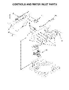 Controls and water inlet parts Diagram and Parts List for 11022532512  Kenmore Washer