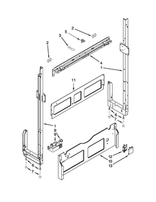 Frame Parts Diagram and Parts List for WDF550SAFW0  Whirlpool Dishwasher