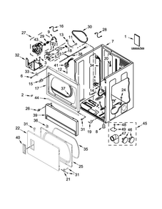 Lower Cabinet And Front Panel Parts Diagram and Parts List for CSP2860TQ1  Whirlpool Dryer