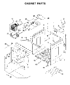 Cabinet parts Diagram and Parts List for WED8120HW0  Whirlpool Dryer