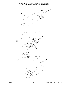 Color Variation Parts Diagram and Parts List for KSM182CADFL0  KitchenAid Mixer