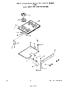 Main Top Diagram and Parts List for F8857*0  Roper Range
