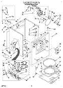 CABINET Diagram and Parts List for TGDL640BW0  Whirlpool Dryer