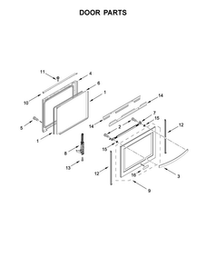 Part Location Diagram of W11107877 Whirlpool Door Handle