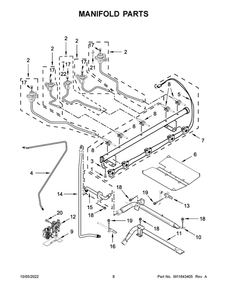 Manifold Parts Diagram and Parts List for WFG775H0HZ5  Whirlpool Range