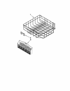 Lower Rack Parts Diagram and Parts List for 66513292K113  Kenmore Dishwasher
