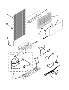 Unit Parts Diagram and Parts List for 10686399310  Kenmore Refrigerator
