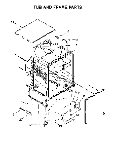 Tub and frame parts Diagram and Parts List for 66513209N413  Kenmore Dishwasher