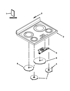 Cooktop Parts Diagram and Parts List for WFI910H0AS1  KitchenAid Range
