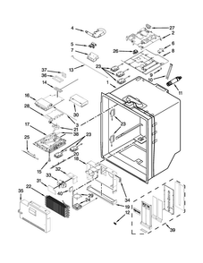 Refrigerator Liner Parts Diagram and Parts List for WRF989SDAF01  Whirlpool Refrigerator