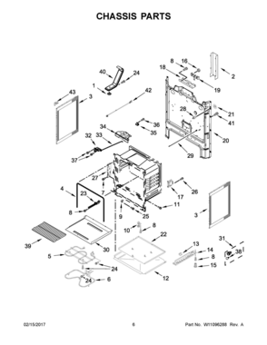 04 - CHASSIS PARTS Diagram and Parts List for YMER6600FW0  Whirlpool Range