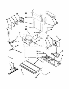 Unit Parts Diagram and Parts List for 59679532018  Kenmore Refrigerator