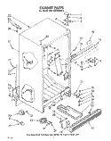 CABINET PARTS Diagram and Parts List for EHT201VKWR4  Whirlpool Refrigerator