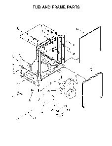 Tub and frame parts Diagram and Parts List for 66514549N711  Kenmore Dishwasher
