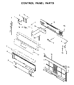 Control panel parts Diagram and Parts List for WFG515S0JS1  Whirlpool Range