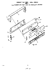 Backguard Diagram and Parts List for 1266*0A  Roper Range