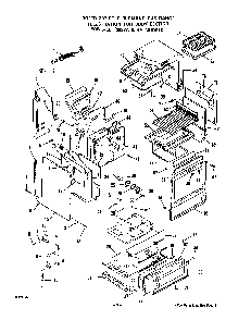 Body Diagram and Parts List for 1393*3A  Roper Range