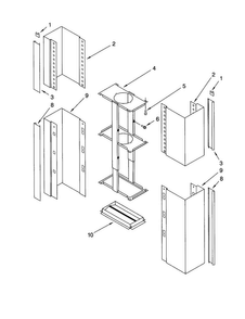 Chimmey Diagram and Parts List for KICU265HAL0  KitchenAid Range Hood
