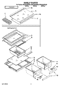 SHELF PARTS, OPTIONAL PARTS (NOT INCLUDED) Diagram and Parts List for ER8AHKXRB03  Whirlpool Refrigerator