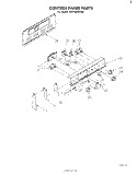 CONTROL PANEL Diagram and Parts List for RF3100XPW0  Whirlpool Range