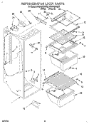 REFRIGERATOR LINER Diagram and Parts List for RS20AKXDN00  Roper Refrigerator