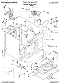 SECTION Diagram and Parts List for KEYL517BWH1  KitchenAid Dryer