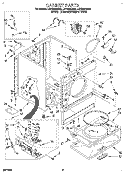 CABINET Diagram and Parts List for LGV6634BW2  Whirlpool Dryer